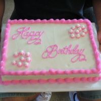 Birthday Cake Birthday cake I made for a friend of my husband. White cake with buttercream frosting.