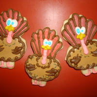 Silly Turkeys Made these sugar cookies with royal icing for my grandchildren's class partys.