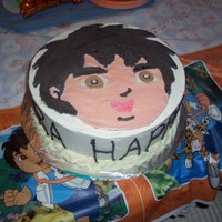 Diego 10 inch Diego cake made with a buttercream transfer