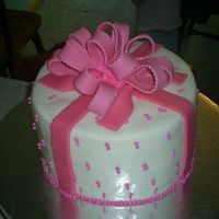 Pink/white Birthday Cake For a friend's birthday...