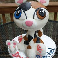 Blue Eye And Brown Calico Mahal I gave my cat for her 4th birthday. She smelled 3D mouse then walked away from it. I found on CC about how made. In the head is mango cake...