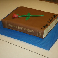 Book Cake completely covered in chocolate fondant