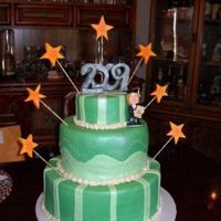 And She Gets The Cake The Cake is a Chocolate and Vanilla mix with BC icing. It is covered in home made fondant. The customer loved the color green and we had...