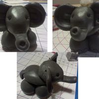 Fondant Elephant This tiny elephant was made for a baby shower cake.