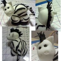 Fondant Zebra Lil Zebra was made for a Baby Shower Cake.