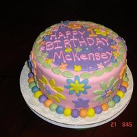 Flowers Cake I made for a friend's daughters 10th Birthday.
