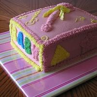 Baby Block This is an 8x8 2-layer baby shower cake. It was fun to do!!