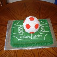 Soccerball Cake This is my second soccer ball cake.