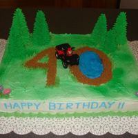 40Th Birthday I made this cake for a friend whose husband is turning 40. He likes to ride 4-wheelers, so she wanted me to work with that. This was my...