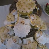 Baby Shower Cupcakes Cute little baby shower cupcakes. Choc mud cake with fondant babies and decorations.