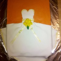 Cake For An Office Bridal Shower This is my first cake using fondant. I made my own MMF! Was very nervous about trying this, but felt I could do it. This was inspired by...