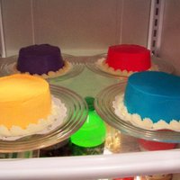 Party Cakes For Kids To Decorate! Confetti and Strawberry cakes made special for the birthday girl (6 years old) and three guests (do little brothers count?). I made the...