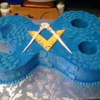 Mason Brick Number Cake My client asked for a carved number cake for her husband's 38th birthday. He is also a mason. Numbers carved from 4-6"round cakes...