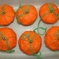 Pumpkins I made some pumpkin cupcakes for my friends birthday that's on Halloween.
