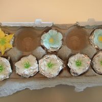 Royal Icing Flowers Practice flowers from Wilton Course III.