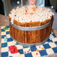 Einstein Taking A Bath!!! Fondant and gum paste cake for our daughters 18th birthday.