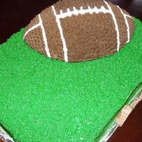 Football Birthday Cake I did this cake for my dad. It isn't really anything spectacular, but he liked it. This is the second cake I made and it was in the...
