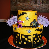 Batman Cake I did this cake for my best friend's little boy. It was a batman themed party...SO cute! I was also short on time for this one too.......