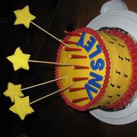 Hsm Cake My version of a High School Musical Cake. Played with fondant again. Thinking I might try a whole fondant cake soon!