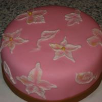 Brush Emboidery This is just my second time doing a fondant cake, and I just made it for fun...I wanted to try brush embroidery on fondant.Thanks for...