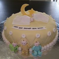 Baby Shower Cake Baby shower cake for twins. Cake covered in MMFand babies made with MMF.
