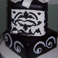 Red Velvet And Chocolate Cake So the bows are really flat because I used Duff Fondant it is horrible to work with especially in the heat.