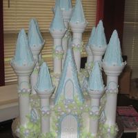 Castle Cake Princess This is our first Castle Cake made with BC icing and royal for the peaks.