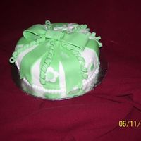 2Nd Class For Course 3 Cake This is a lemon cake with raspberry filling. It was neat working with the fondant. I don't think I did the best job, but not to bad....