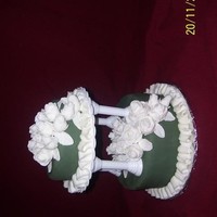 Final Cake Class 3 This is a white cake with strawberry filling. Covered in Satin Ice colored juniper green. I wanted more of a hunter green but couldn't...