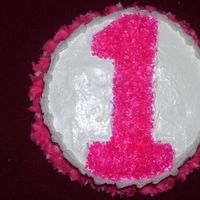 Smash Cake This is the smash cake I made for my niece's 1st birthday. I think this pic shows off the flowers and all really well. It's...