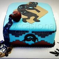 Kokopelli Cake Kokopelli Cake with Geckos and a water feature.
