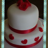 Valentine 2 Tier Valentine 2 Tier cake with fondant roses