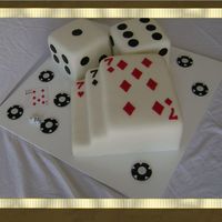 Poker Cards And Dice Cake This was for a YMCA Poker Night fundraiser. The cards and dice are cake.