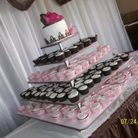 Pink/brown Wedding Cupcakes 