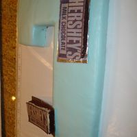 Number 7/hershey I MADE THIS CAKE FOR A CLIENT THAT LOVES THE #7 AND HER NICKNAME IS HERSHEY . THE CAKE WAS A CHOCOLATE CAKE WITH CREAMCHEESE ICING AND MFF...