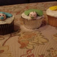 Babyshower Cupcakes For A Lil Boy I made 40 of these cupcakes for a client she wanted three different flavors.Chocolate,Vanilla and Spice Some of the babies are sleep some...