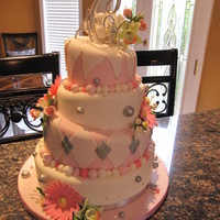Kashia Wonky wedding cake for a fun couple