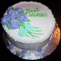 Best Wishes This is my 3rd Course I cake. It was my first time doing roses, so it took me a bit to get the hang of them. Got lots of compliments!...