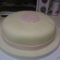 First Fondant Cake This is my first Fondant cake for the fondant/gumpast course. It lookes like a bonnett.