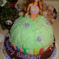 Barbie Hula Cake This was my cake for my little girls birthday which was a Hawaiian theme.