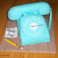 Retro Phone Cake Hmmm, my cakes always fall into Misc. 3D. I wonder what that says about me. This cake won first place in the Riverton Fair Cake Decorating...
