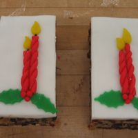 Traditional Fruit Cake Fruit cake covered in fondant. Made this for school christmas sale
