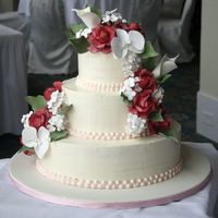 Red Roses And Hydrangea 