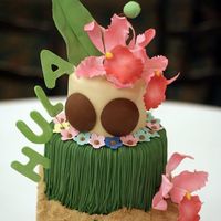 One Of Trio Of Mini Wedding Cakes. 