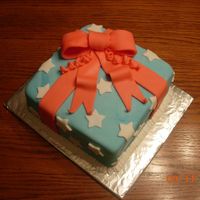 Fondant Flag First attempt at fondant for Wilton Course 3.