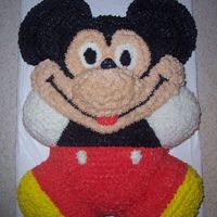 Mickey Mouse Mickey Mouse Cake made from Teddy Bear Pan