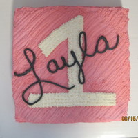 Pink 1St Birthday Simple 1st pink birthday cake