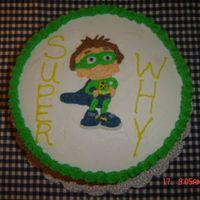 Super Why I got the idea when I saw JenBat's Super Why cake. My son loved it so I thought I would give it a try.