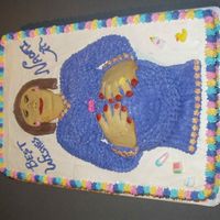 Pregnant Lady Cake Everything is edible - hands and face are edible cookies although next time I would use fondant because when they baked they came out a...
