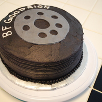 Tire Cake 9" buttercream, with fondant middle